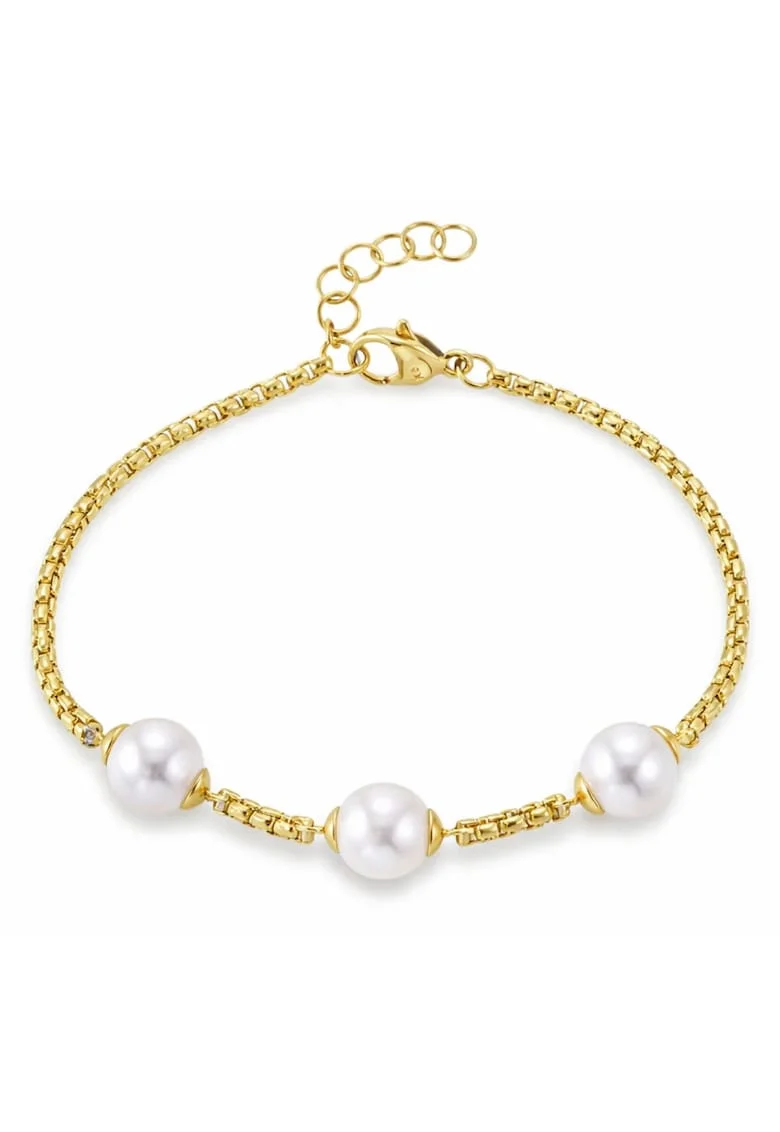 Bratara Placata cu Aur 14k cu Perle