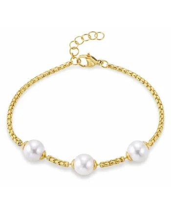 Bratara Placata cu Aur 14k cu Perle