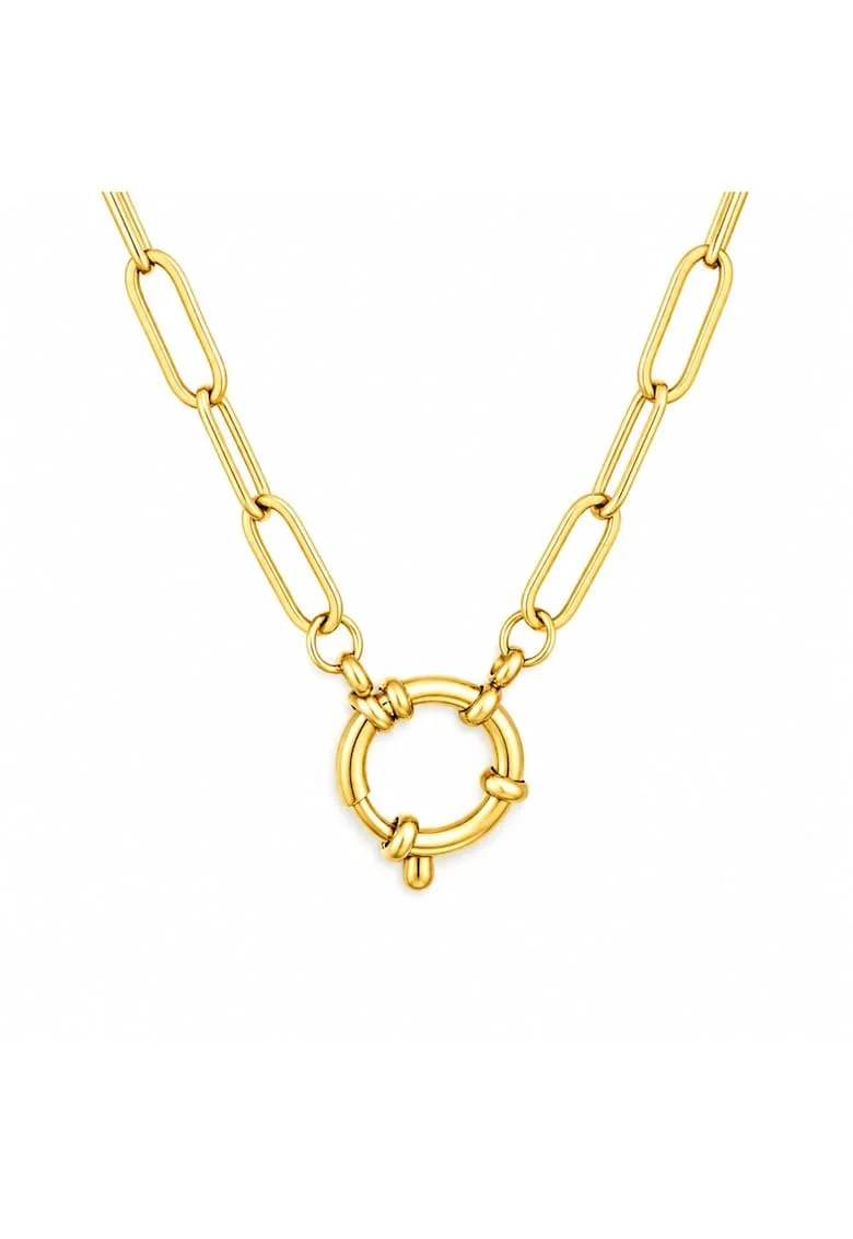 Lant Placat cu Aur 14k Paperclip Clasp