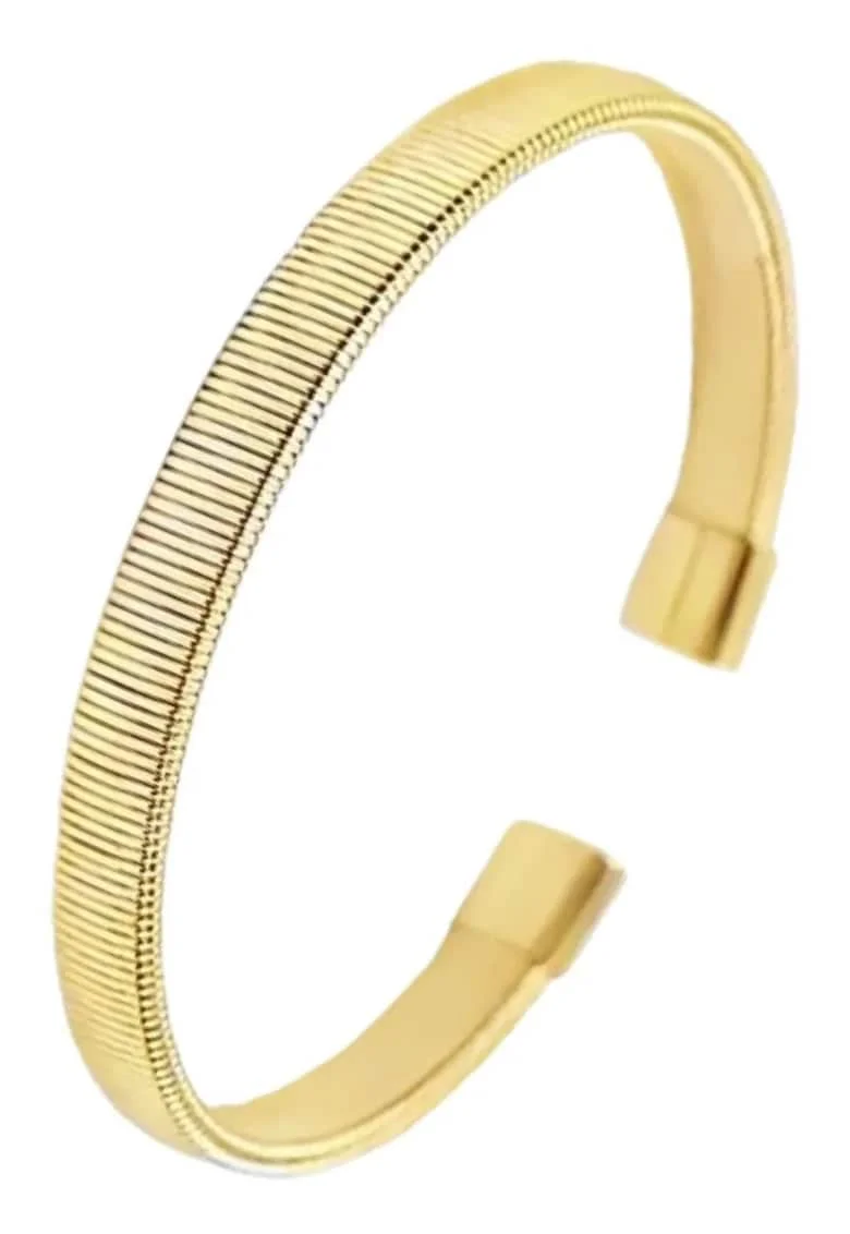 Bratara Placata cu Aur 14k Fixa Flat Snake