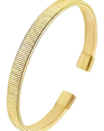 Bratara Placata cu Aur 14k Fixa Flat Snake