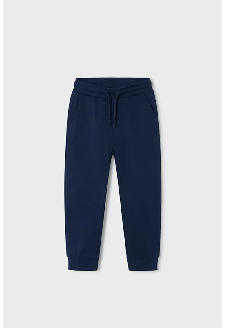 Pantaloni de trening din amestec de bumbac cu snur de ajustare, Albastru ultramarin