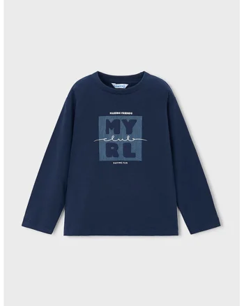 Bluza de bumbac cu logo, Albastru ultramarin