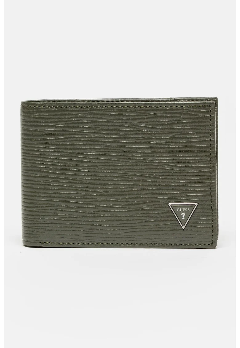 Portcart din piele Milano, Verde stins