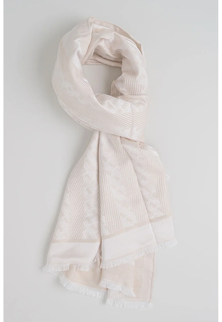 Esarfa din jacquard Noelle 4G, Bej deschis