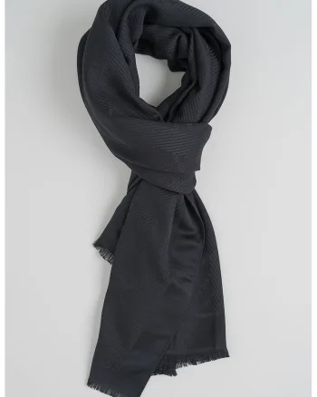 Esarfa din jacquard Noelle 4G, Negru carbon