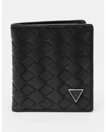 Portofel pliabil cu logo, Negru carbon