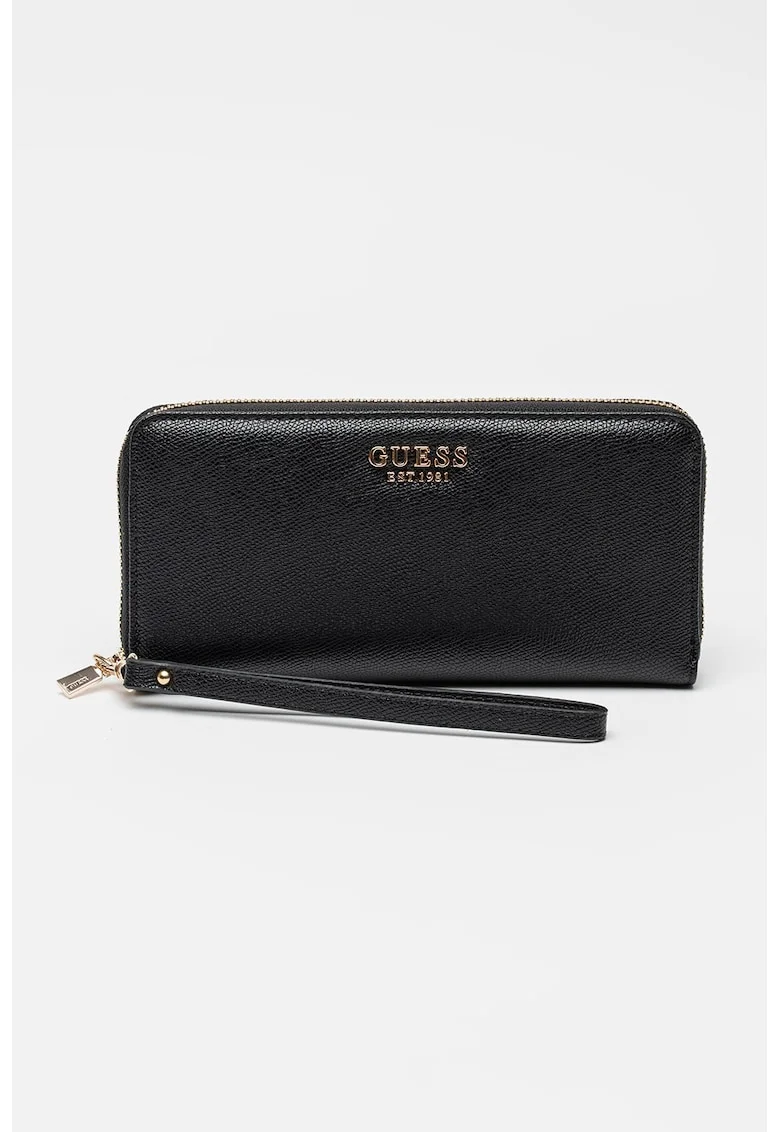 Portofel cu fermoar si bareta pentru incheietura Amorette, Black Onyx