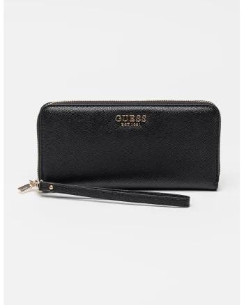 Portofel cu fermoar si bareta pentru incheietura Amorette, Black Onyx