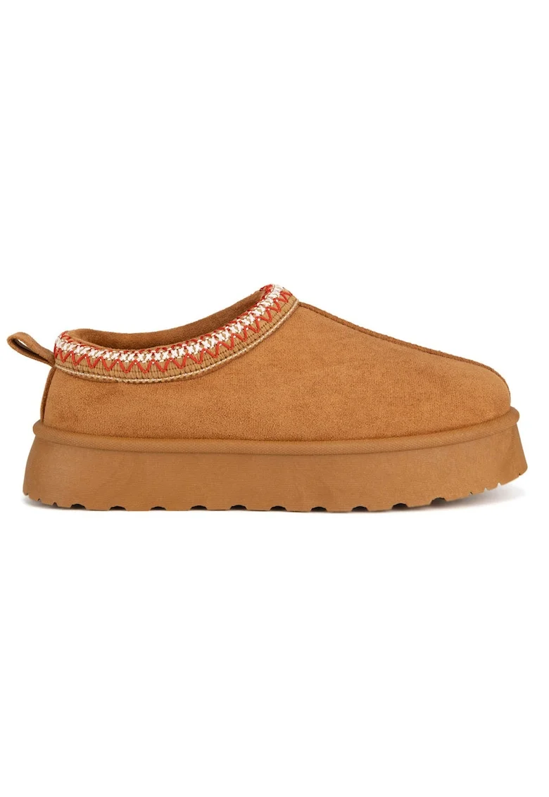 Cizme de zapada,  pentru fete, maro, material textil