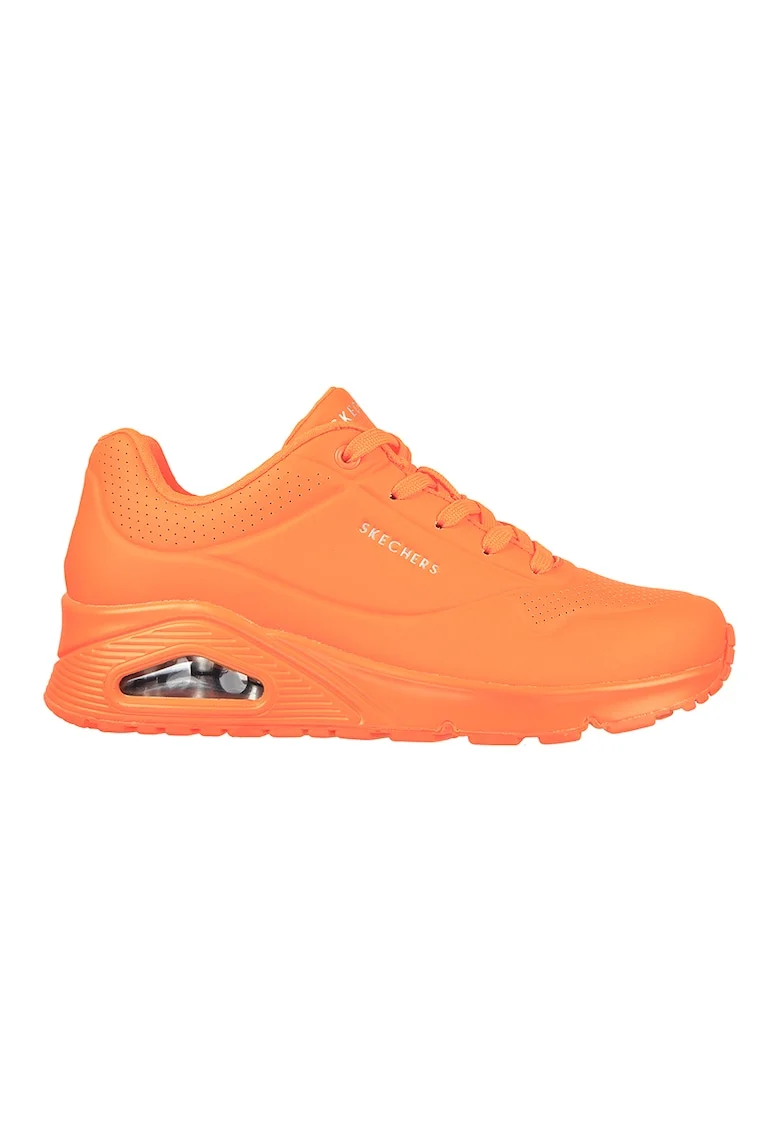 Pantofi sport de piele ecologica Uno-Night, Portocaliu deschis