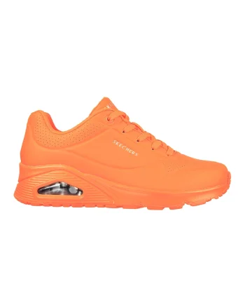 Pantofi sport de piele ecologica Uno-Night, Portocaliu deschis