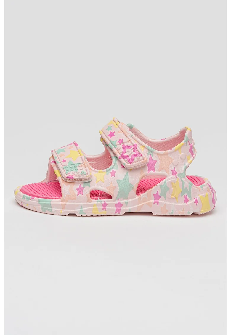 Sandale cu velcro si model, Multicolor