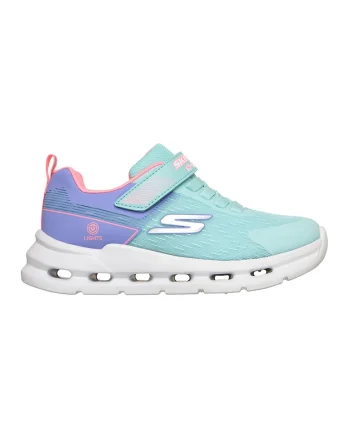 Pantofi sport Glide-Step Lights cu decupaje geometrice, Albastru aquamarin/Albastru indigo