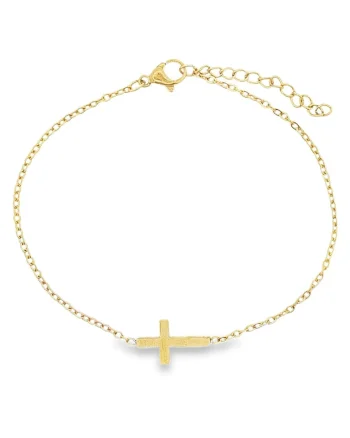 Bratara Placata cu Aur 14k Cruce