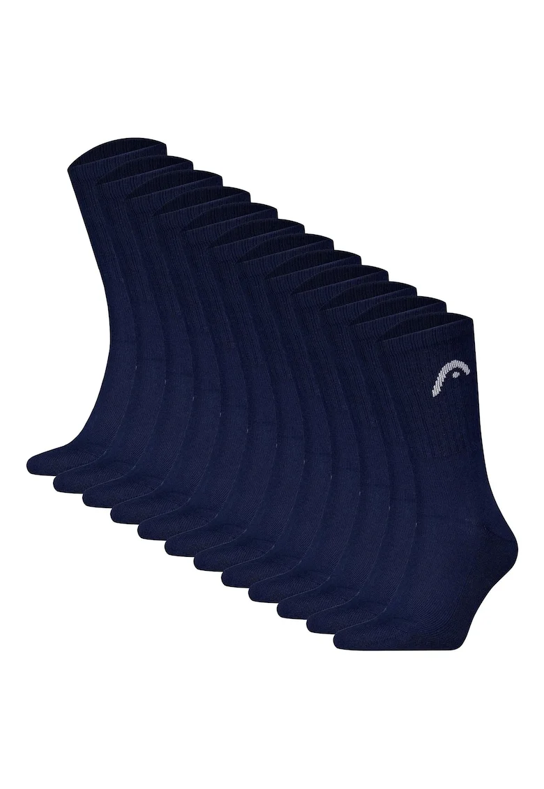Set de sosete scurte cu logo pentru antrenament All Sports - 12 perechi, Albastru