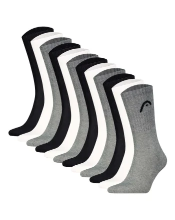 Set de sosete scurte cu logo pentru antrenament All Sports - 12 perechi, Alb/Negru/Gri
