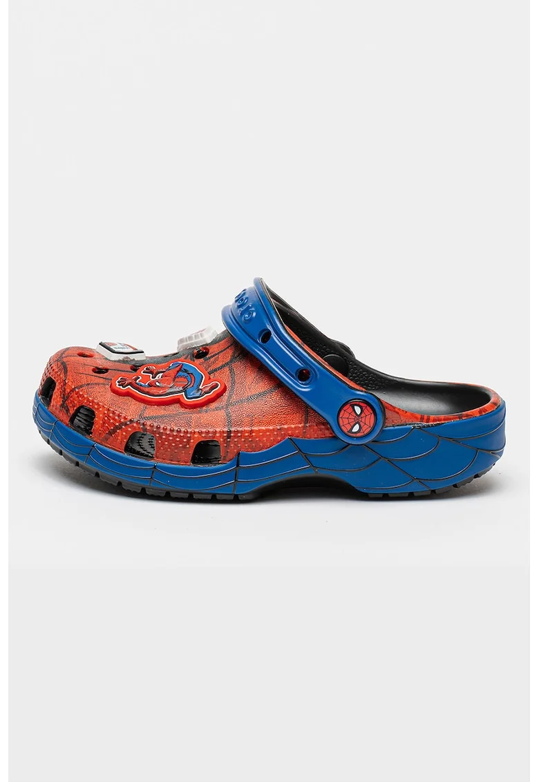 Saboti cu imprimeu cu model tematic Spider-Man, Rosu/Albastru