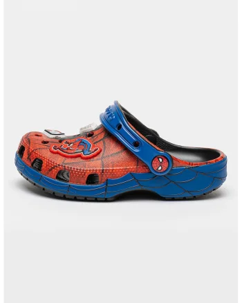 Saboti cu imprimeu cu model tematic Spider-Man, Rosu/Albastru
