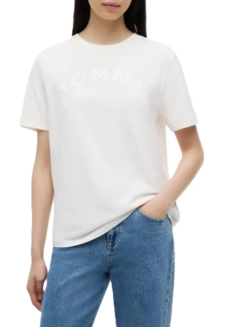 Tricou dama,  Bumbac, Alb