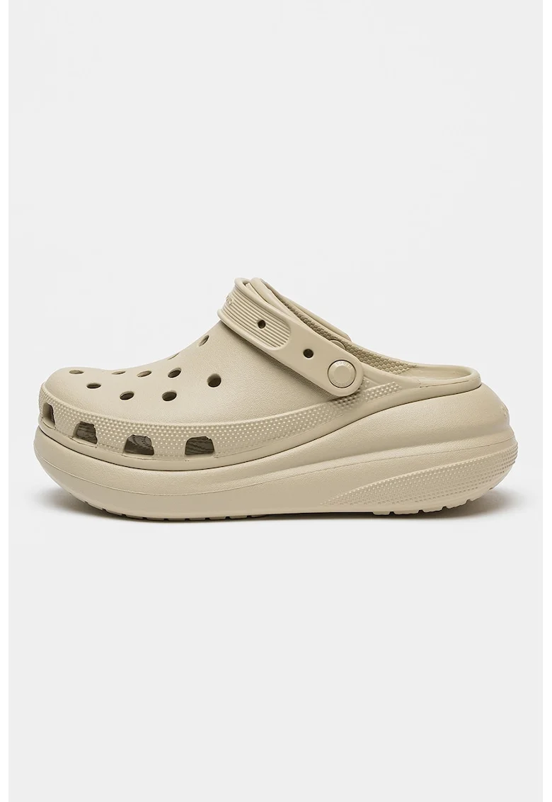 Saboti slingback cu talpa wedge Crush, Kaki