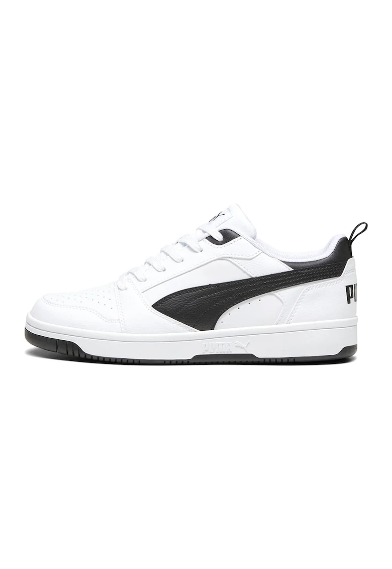 Pantofi sport unisex Rebound v6 din piele ecologica, Negru/Alb murdar