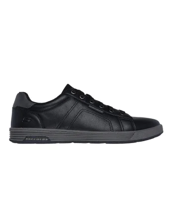 Pantofi sport low-cut din material sintetic cu sireturi, Negru