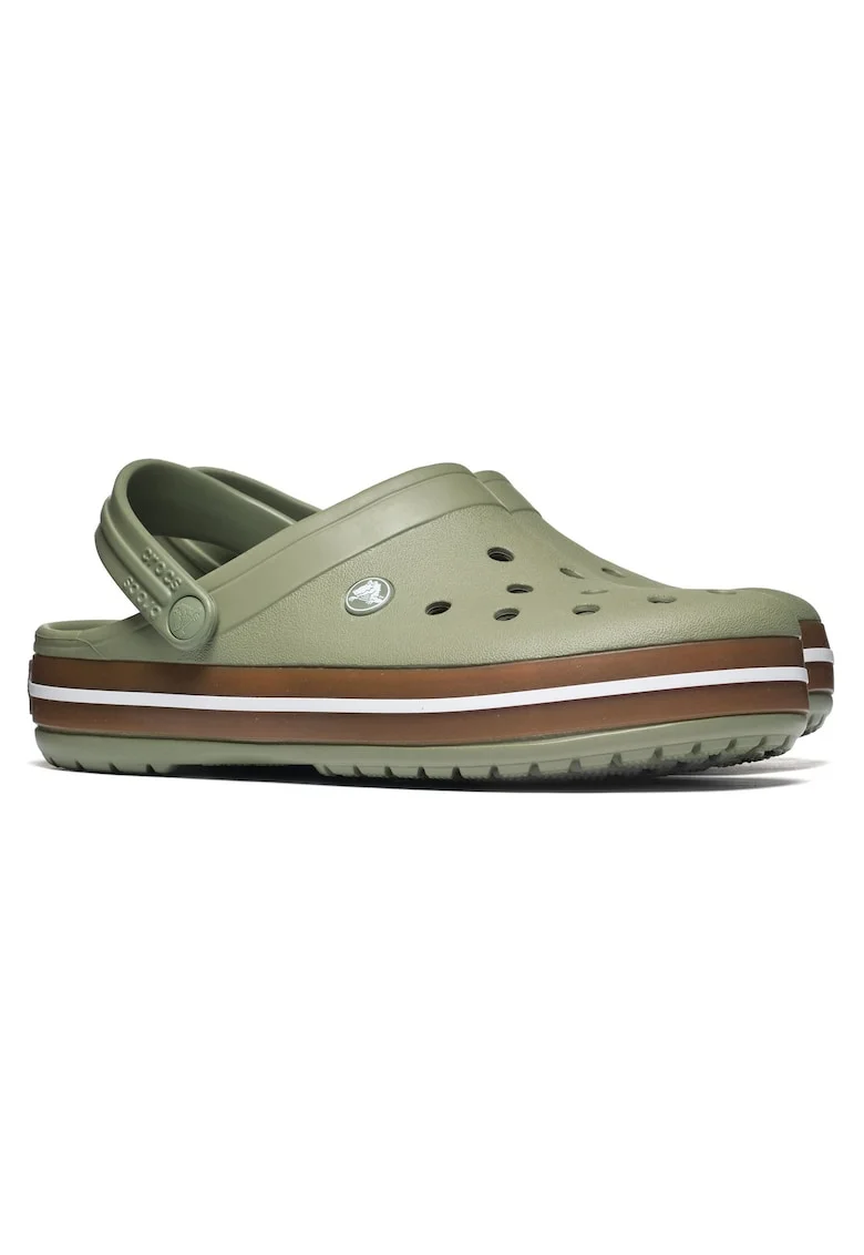 Saboti  Crocband, verde, material sintetic