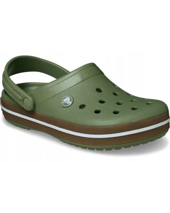 Saboti  Crocband Gum Clog, Verde, Sintetic, Rezistent la apă, Respirabil,