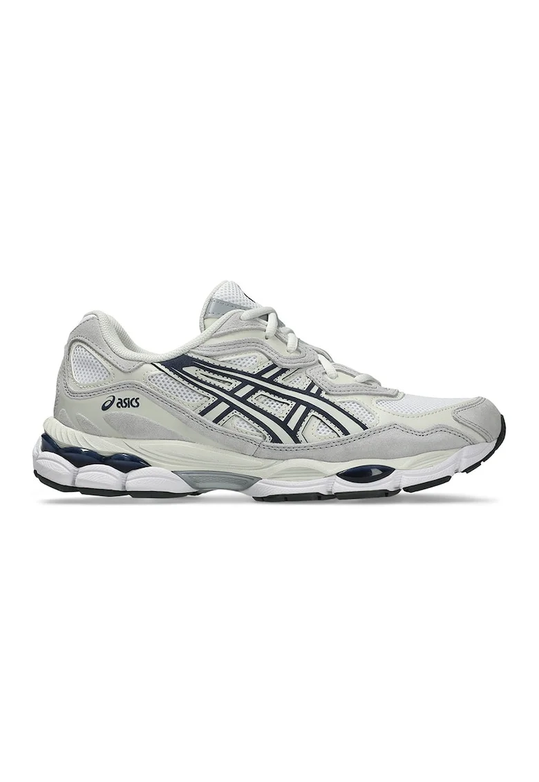 Pantofi sport GEL-NYC Concrete din piele intoarsa si piele ecologica, Albastru ultramarin/Alb murdar