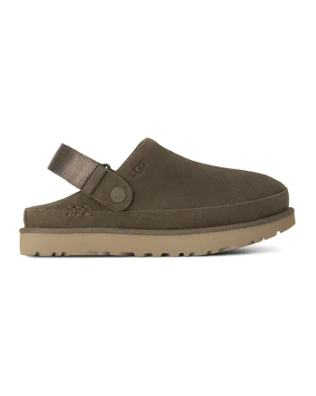 Saboti din piele intoarsa cu bareta slingback Goldenstar, Kaki