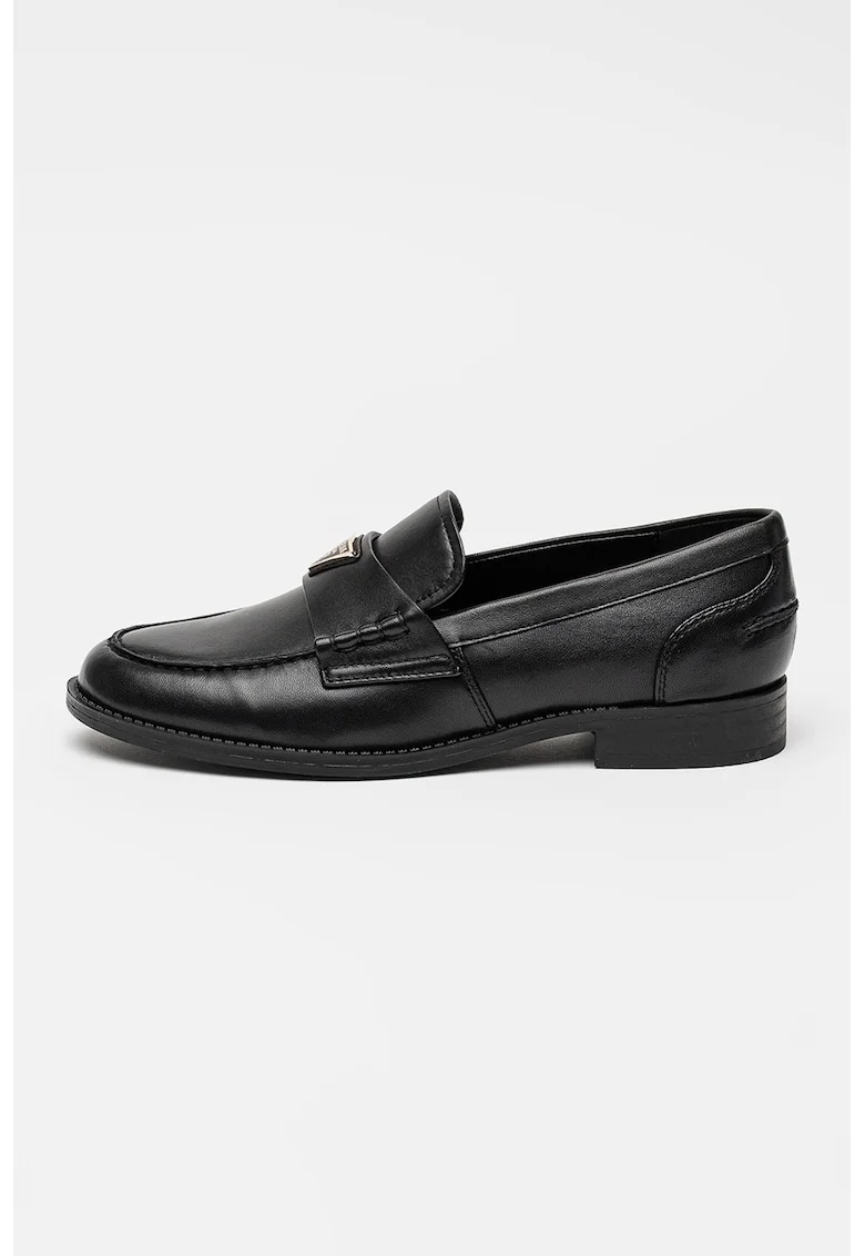 Pantofi loafer de piele, Negru