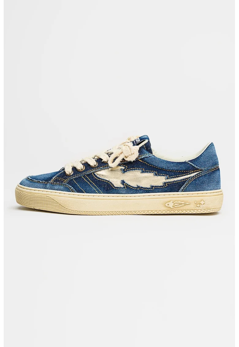 Pantofi sport low-cut din denim Jupiter Rocket 7, Albastru melange