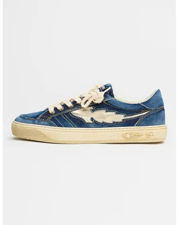Pantofi sport low-cut din denim Jupiter Rocket 7, Albastru melange