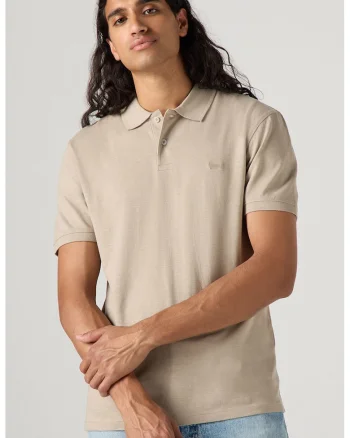 Tricou polo slim fit Housemark, Maro taupe