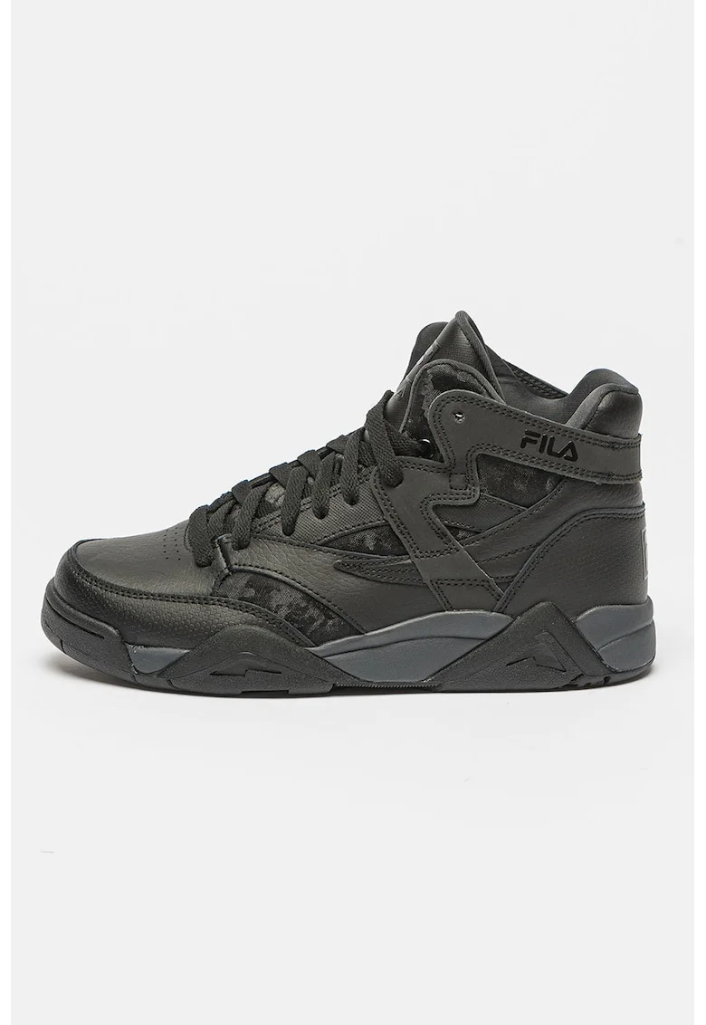 Pantofi sport cu insertii de piele peliculizata M-Squad, Negru