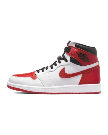 Pantofi de piele pentru baschet Air Jordan 1 Retro, Rosu/Alb/Negru