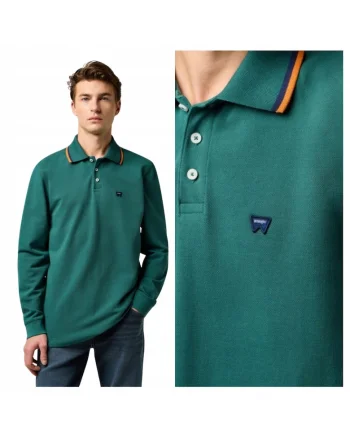 Tricou Polo Barbati,  Bistro Green, S INTL, Verde, Regular Fit, Bumbac, Design Clasic Casual, Ideal Pentru Uz Zilnic, Maneca Lunga