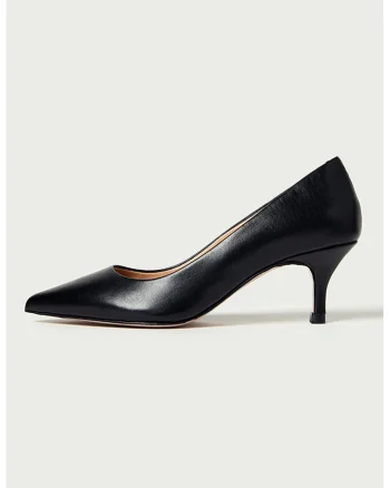 Pantofi de piele cu varf ascutit Julie, Negru