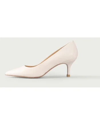 Pantofi stiletto Julie, din piele naturala, Ivoire