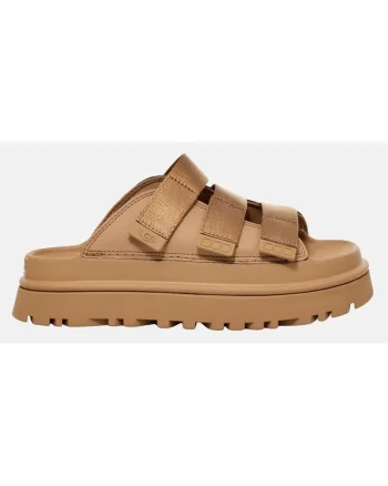 Papuci cu benzi velcro GoldenGlow Slide, Bej