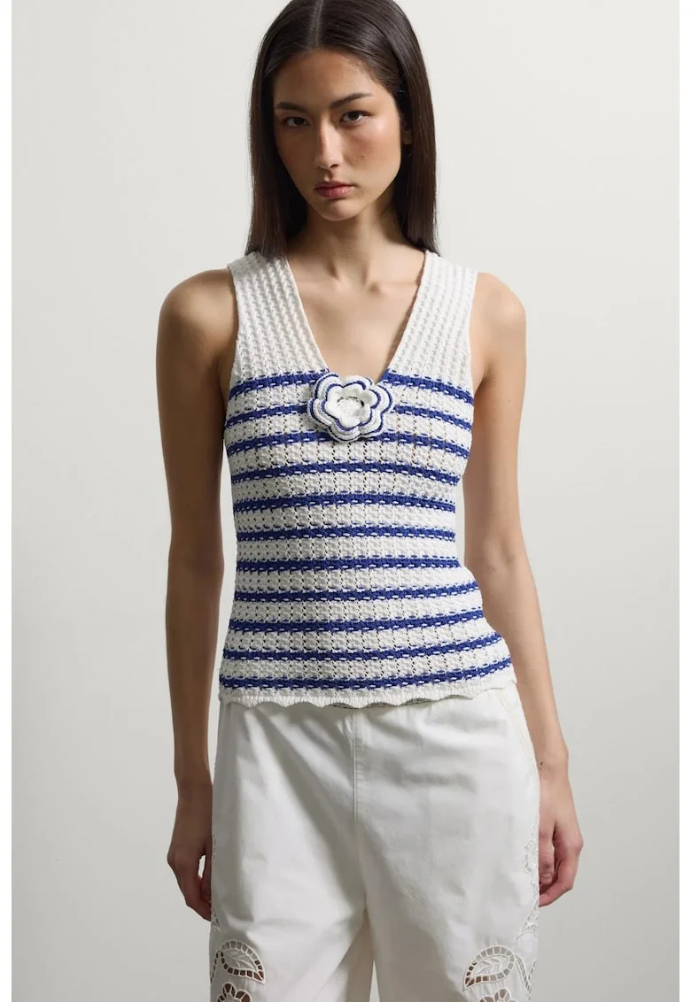 Top Fara Maneci  De Dama Alb 003571271