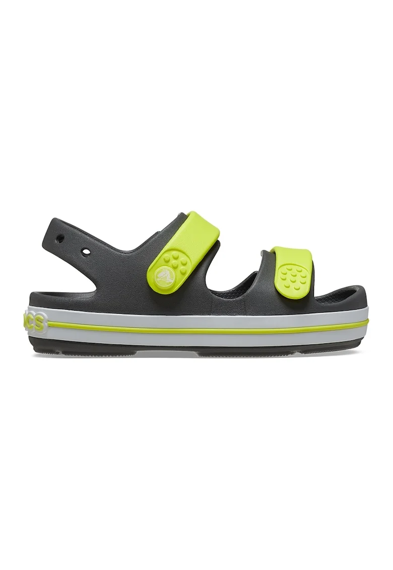 Sandale de cauciuc cu detalii logo Cruiser, Galben/Gri inchis