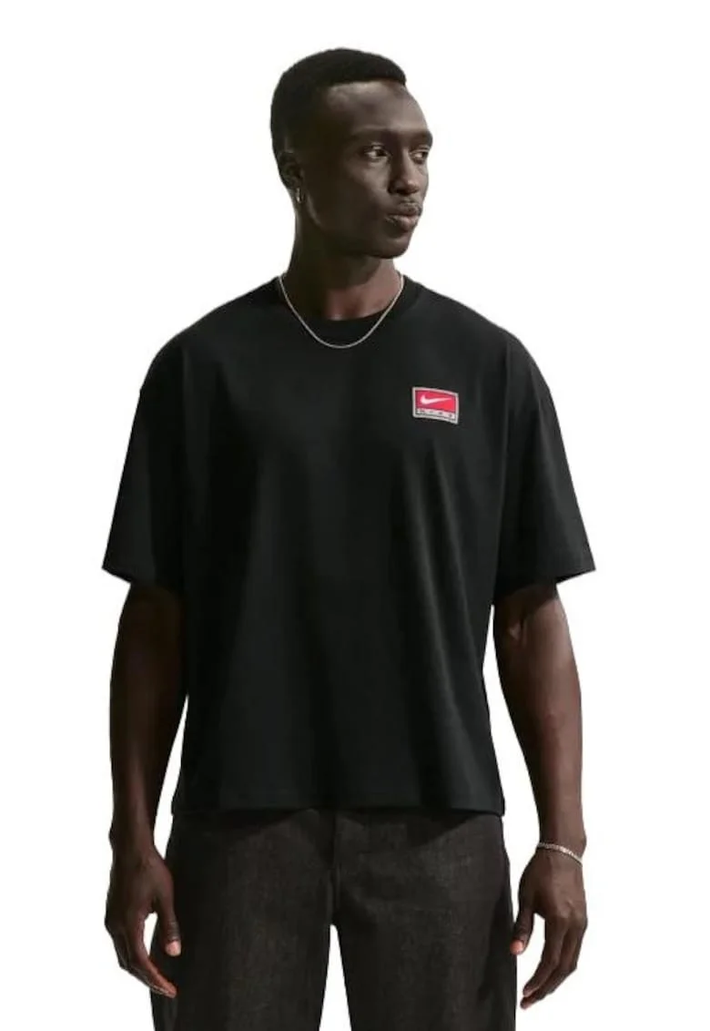 Tricou din bumbac cu croiala lejera si logo aplicat Life