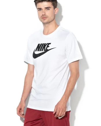 Tricou cu imprimeu logo Icon Futura, Alb/Negru