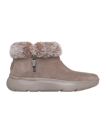 Ghete din piele intoarsa cu blana sintetica On The Go Encore, Bej