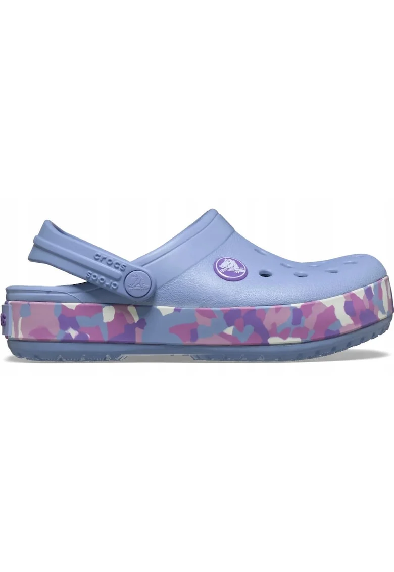 Saboti copii,  Crocband Glow Confetti, multicolor, Alb/Violet