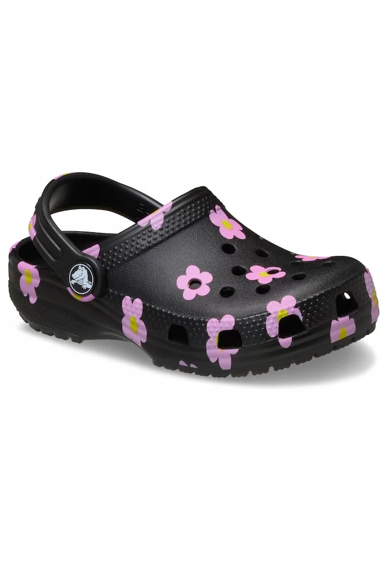 Saboti copii,  Classic Flower negru, Negru