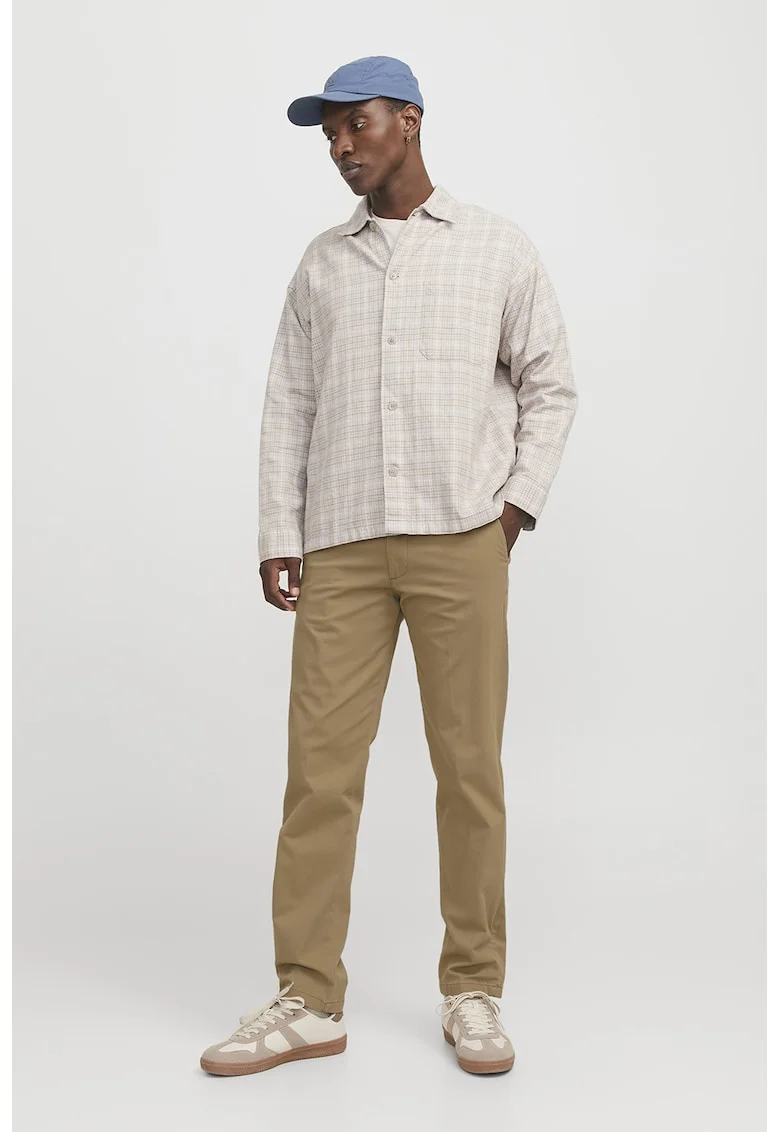 Pantaloni chino din amestec de bumbac, Bej