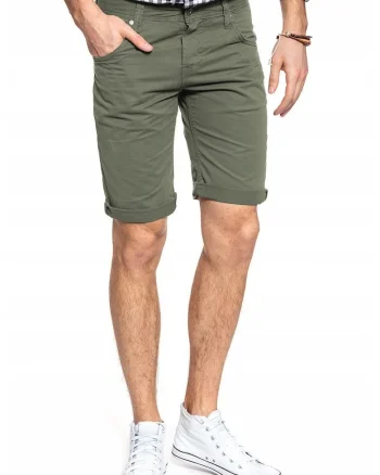 Bermude slim fit cu talie medie Chicago Short, Verde